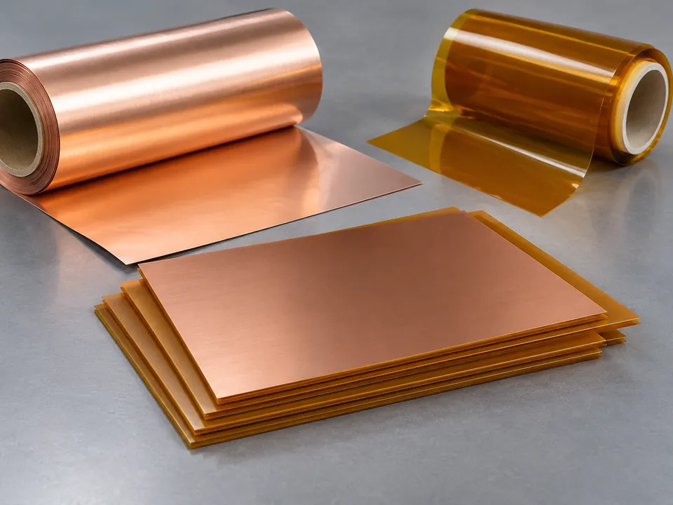 Copper foil, polyimide film and copper-clad flexible laminate sheets