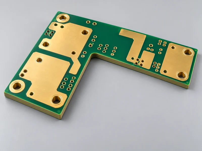 L-shaped unpopulated heavy copper power converter circuit board