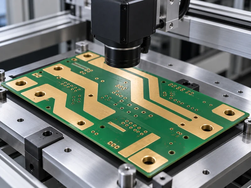 Optical inspection of broad conductors on a heavy copper bare PCB