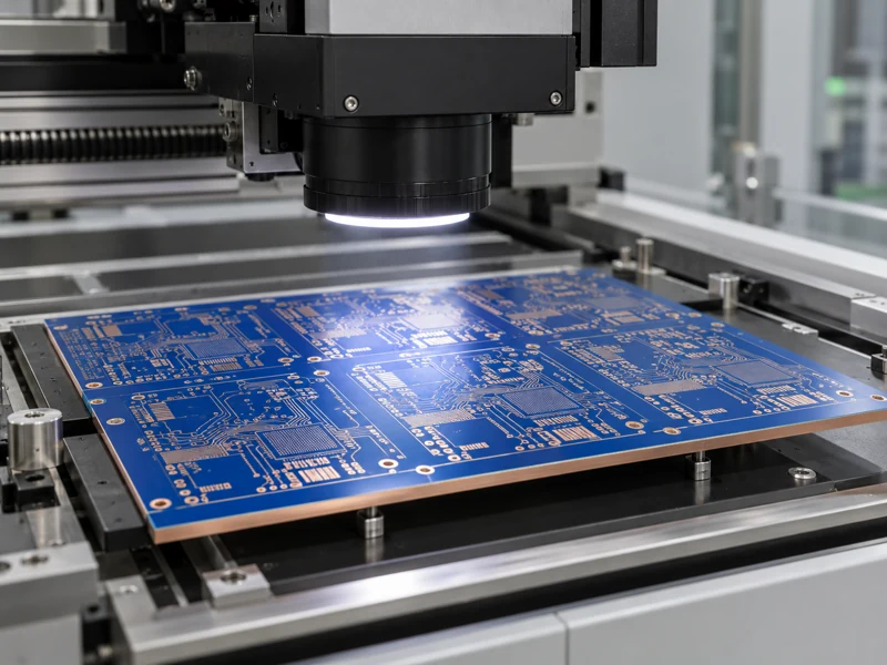 Inner-layer photoresist circuit pattern beneath a PCB imaging head