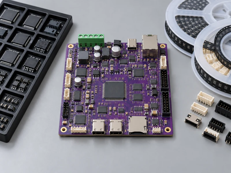 Partial turnkey purple PCB assembly with supplied and sourced electronic components