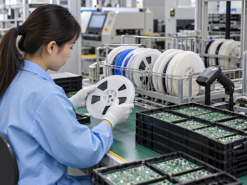 Electronic component reels and circuit boards prepared for PCB assembly