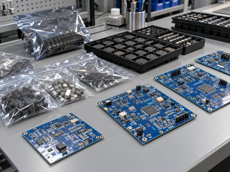 Consigned prototype components and bare circuit boards in antistatic packaging
