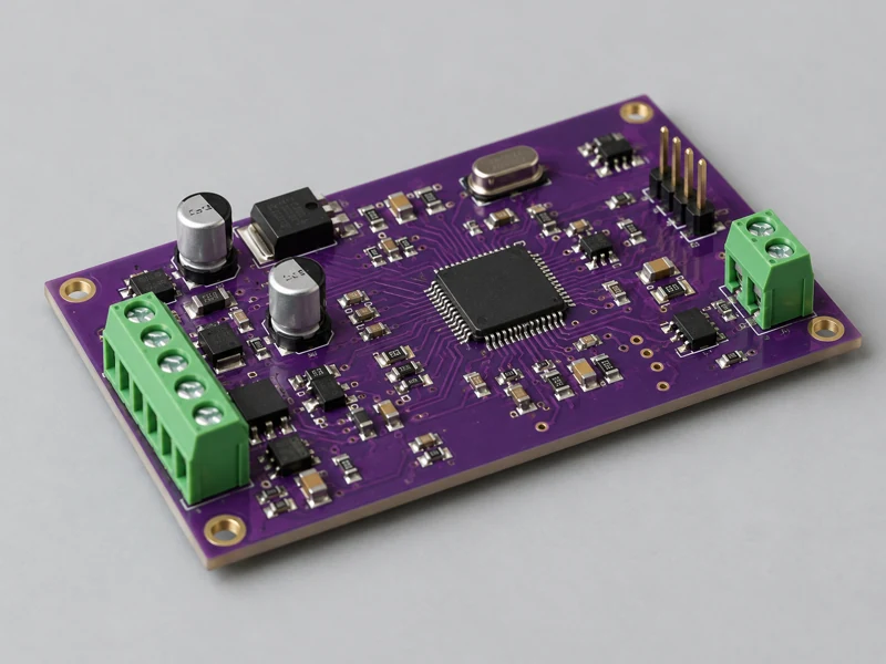 Purple mixed technology prototype circuit assembly with terminal connectors